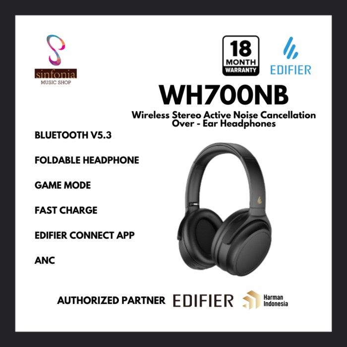 Edifier WH700NB Pro Rilis di Indonesia, Headphone Wireless dengan Teknologi ANC Terbaru