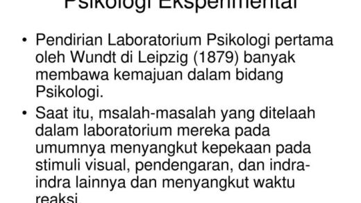 Penemuan Baru dalam Dunia Psikologi Eksperimental