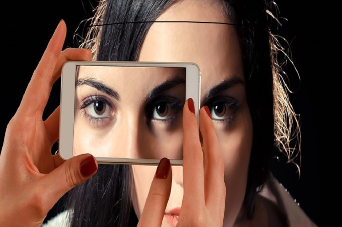 Face Id Pengenalan Wajah Identifikasi Biometrik Verifikasi Pribadi ... HP dengan Teknologi Pemindai Wajah 3D Terkini