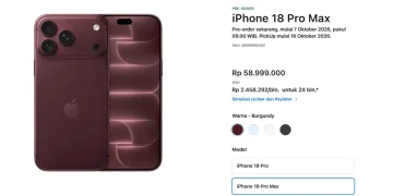 Harga iPhone 18 Pro dan 18 Pro Max di Indonesia
